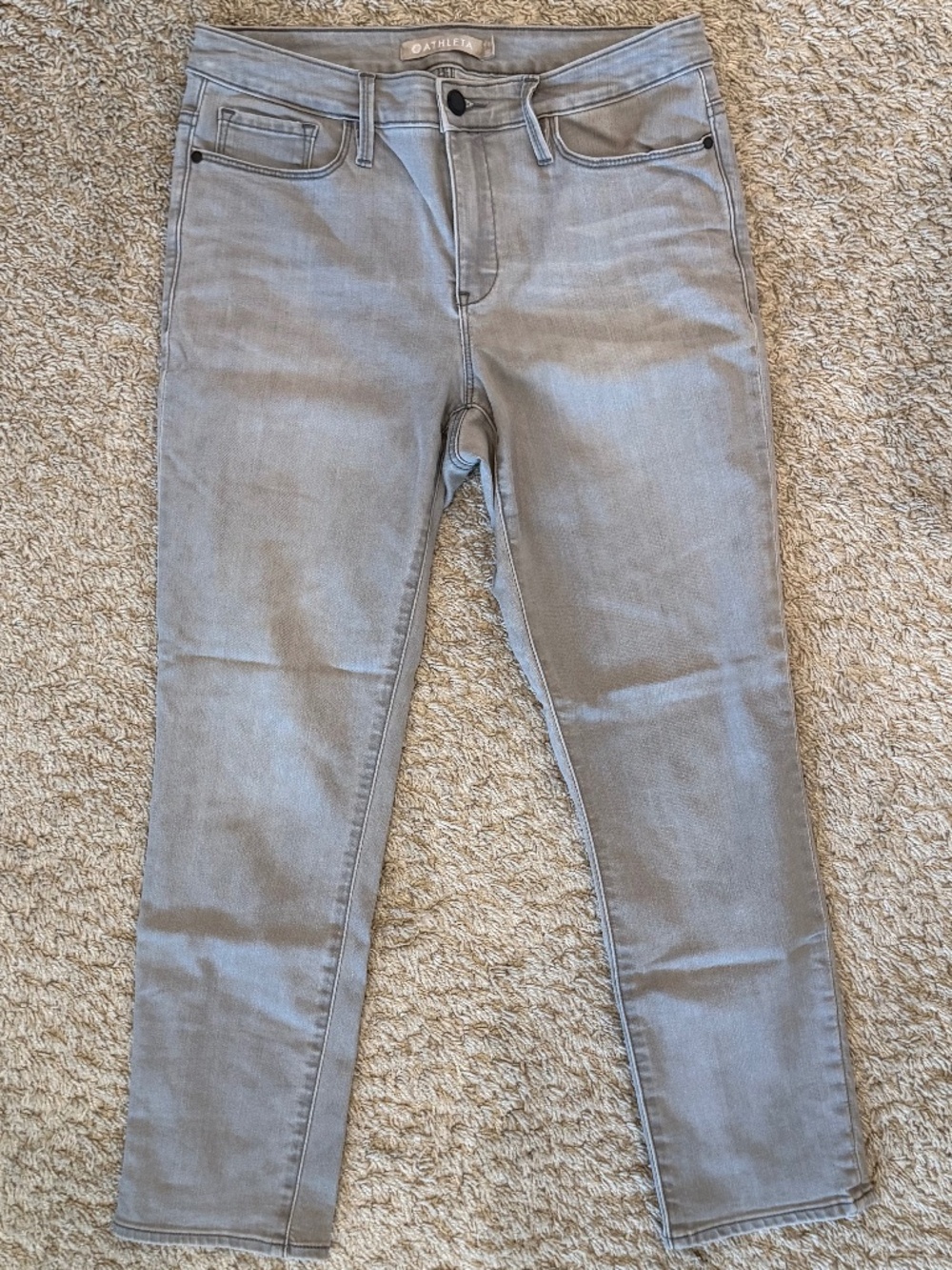 Athleta Sculptek Skinny Stretch Ankle Jeans Gray Size 8